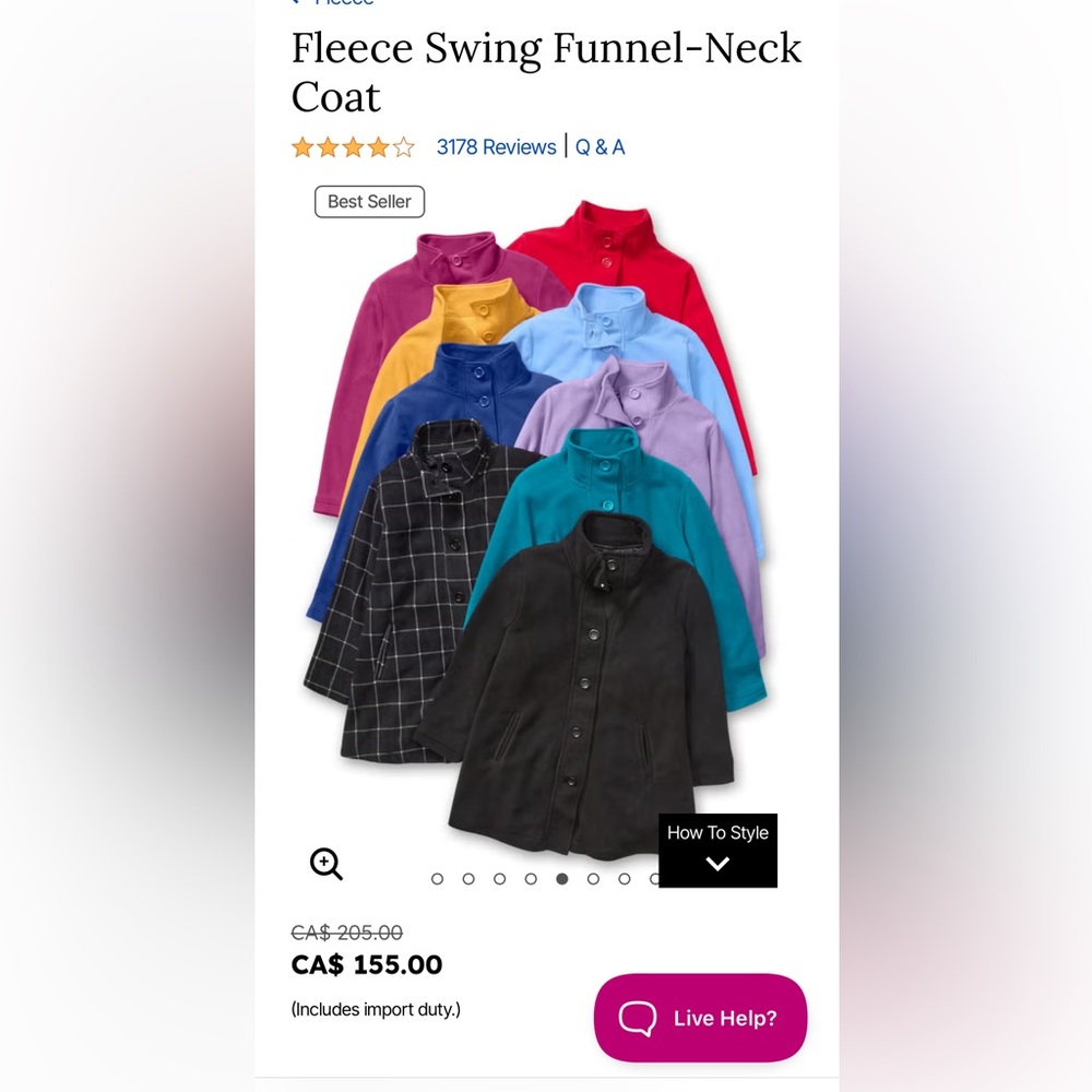 Woman Within Fleece Funnel Neck Swing Coat - Picture 14 of 15